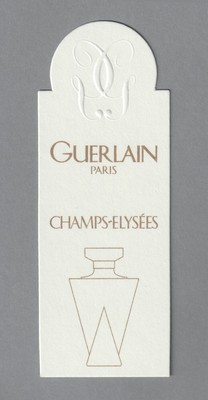 Carte  publicitaire - advertising card - Champs Elysées de Guerlain recto verso