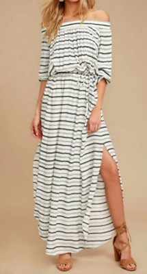 NWT Faithfull the Brand Rae Maxi Dress Amsterdam Raw Edge Hem  Size 2