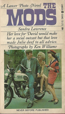 LANCER PHOTO NOVEL THE MODS  by SANDRA LAWRENCE Vintage Romance Paperback