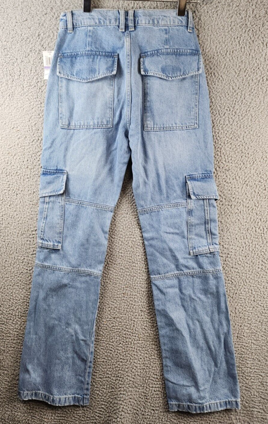 FRAME High Waist Utility Straight Leg Jeans Women's 26 Acapella Zip/Button - Picture 11 of 14