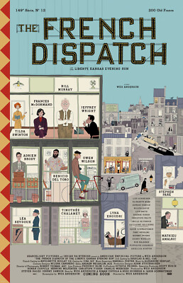 THE FRENCH DISPATCH MOVIE POSTER 2 Sided ORIGINAL 27x40 BILL MURRAY WES ANDERSON