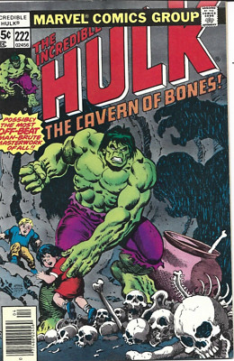 The Incredible Hulk #222 1978 Bronze Age Marvel Comic Cavern Of Bones