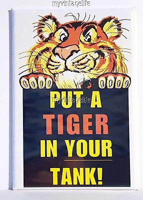ESSO EXXON PUT A TIGER IN YOUR TANK Fridge MAGNET  2'' x 3'' art NOSTALGIC VINTAGE
