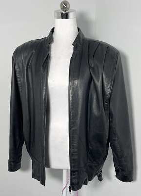 Vintage Johenic Made In Australia Genuine Leather  Oversized Jacket Size S