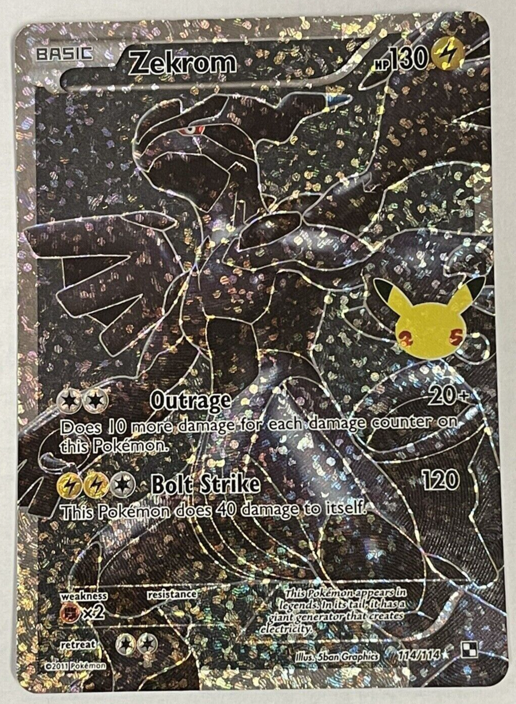 Pokemon Celebrations 25th Anniversary Zekrom #114/114 Full Pokemon Celebrations 25th Anniversary Zekrom #114/114 Full