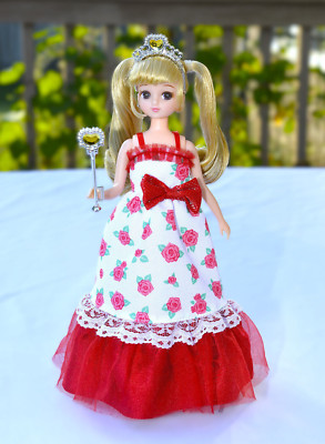 Takara Licca chan doll in Rose Princess dress, USA Seller
