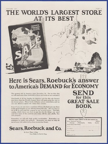 Vintage 1925 SEARS Roebuck and Co. Stores Catalog Ephemera