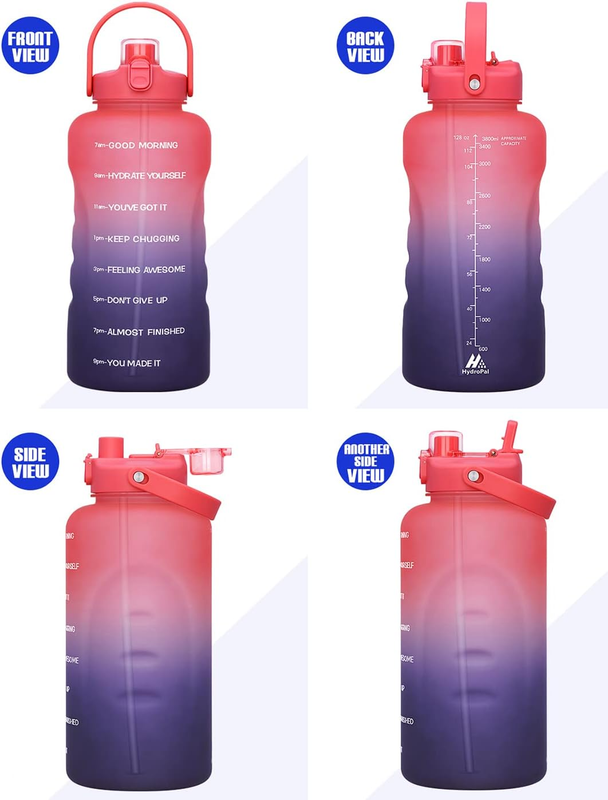 1 Gallon Water Bottles with Straw, 128 Oz / 3.8L Water Bottle BPA Free Innovativ