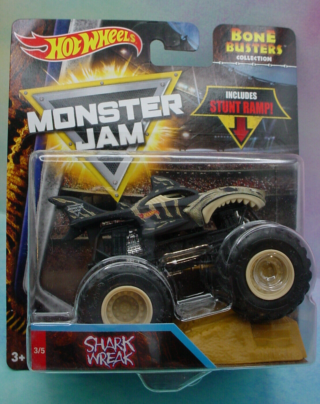 HTF 2018 Monster Jam 🦈 SHARK WREAK * black;stunt ramp