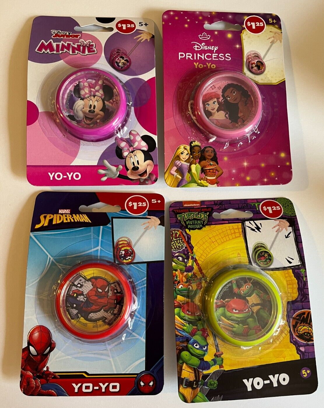 NEW ~ KIDS ~ MINNIE, PRINCESS, TMNT, SPIDER-MAN YO-YO ~ 1 or ALL ~ 1+ SHIP
