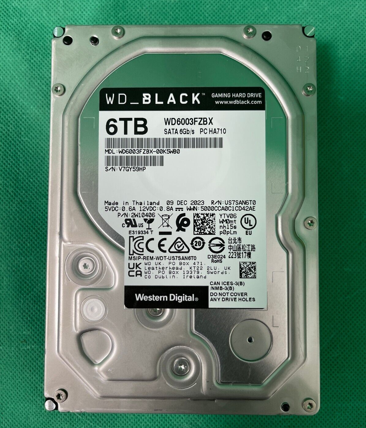 Western Digital - 【新品(開封のみ)】 Western Digital製HDD　WD6003FZBX　6TB SATA600 7200 Hard Drive WD Black WD6003FZBX PC HA710 6TB 7.2K 256MB SATA