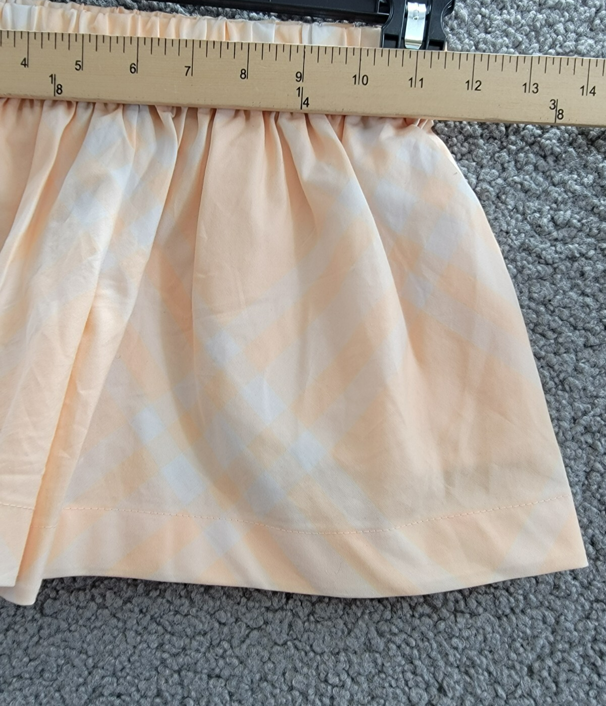 Burberry Woven Check Shorts Toddler Girls 2Y Pastel Peach Elastic Waist Pull On - Picture 5 of 16