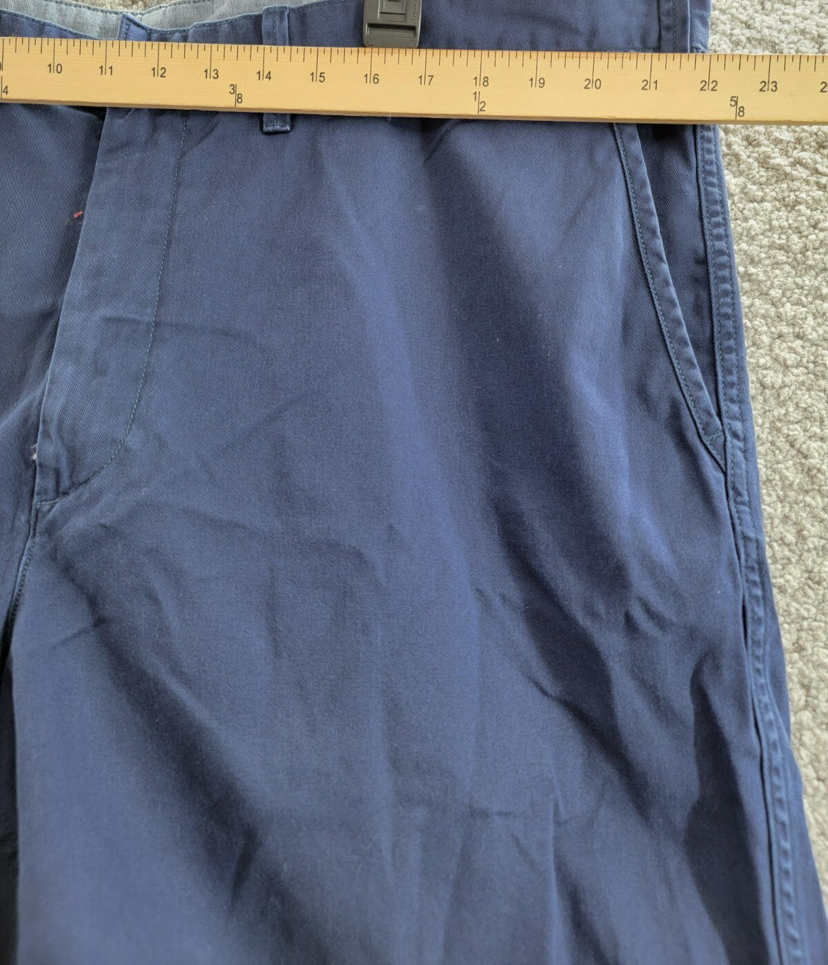Polo Ralph Lauren Big & Tall Classic-Fit Chino Shorts Men's 42T Navy Button Zip - Picture 5 of 18