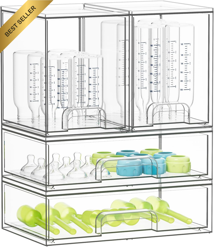 Bottle Storage Organizer Baby - Acrylic Bottles Station Organizer Container, Sta