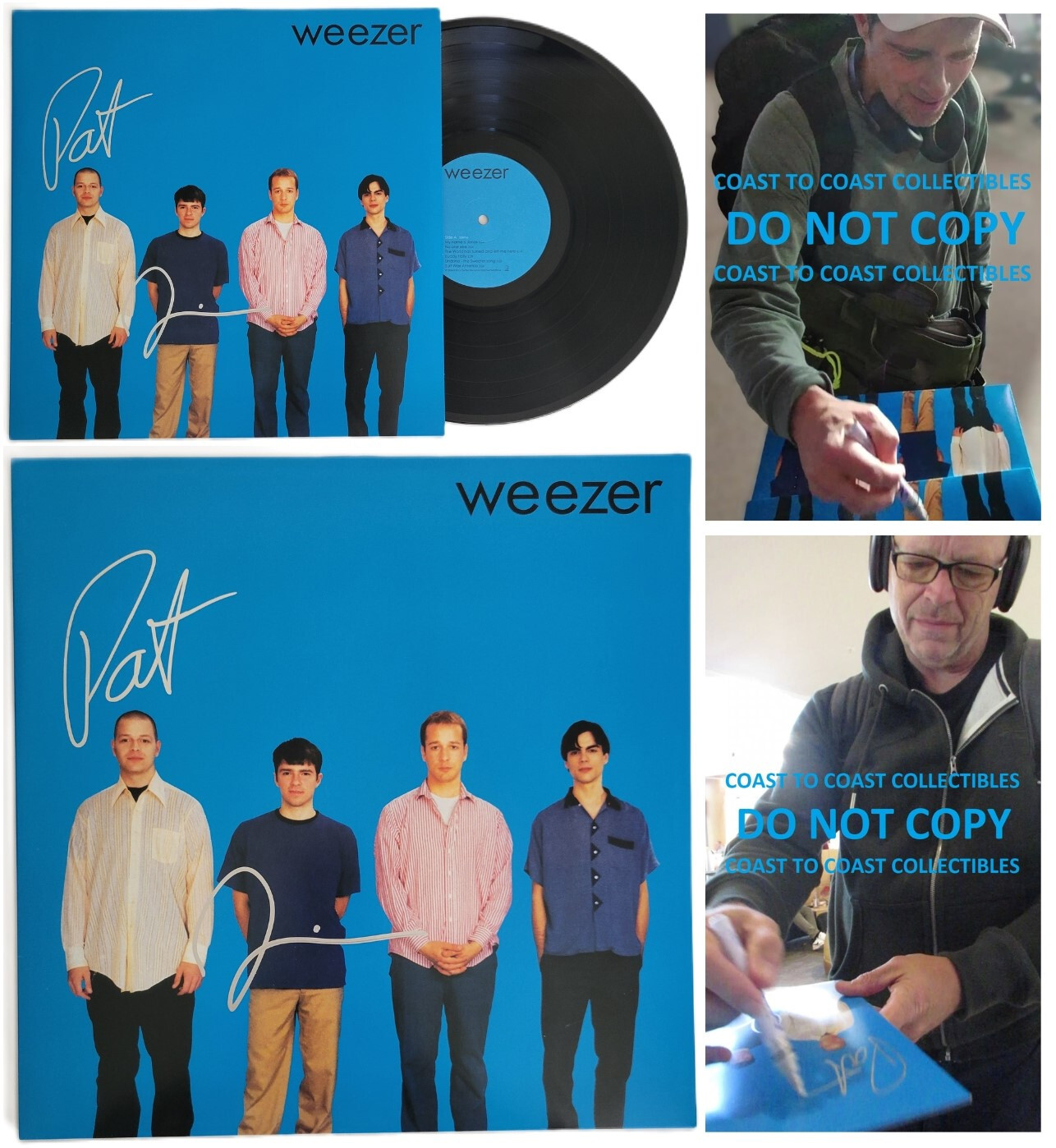 Rivers Cuomo Pat Wilson Signed Weezer Album COA Proof Autographed Vinyl Record Rivers Cuomo Pat Wilson Signed Weezer Album COA Proof Autographed Vinyl Record