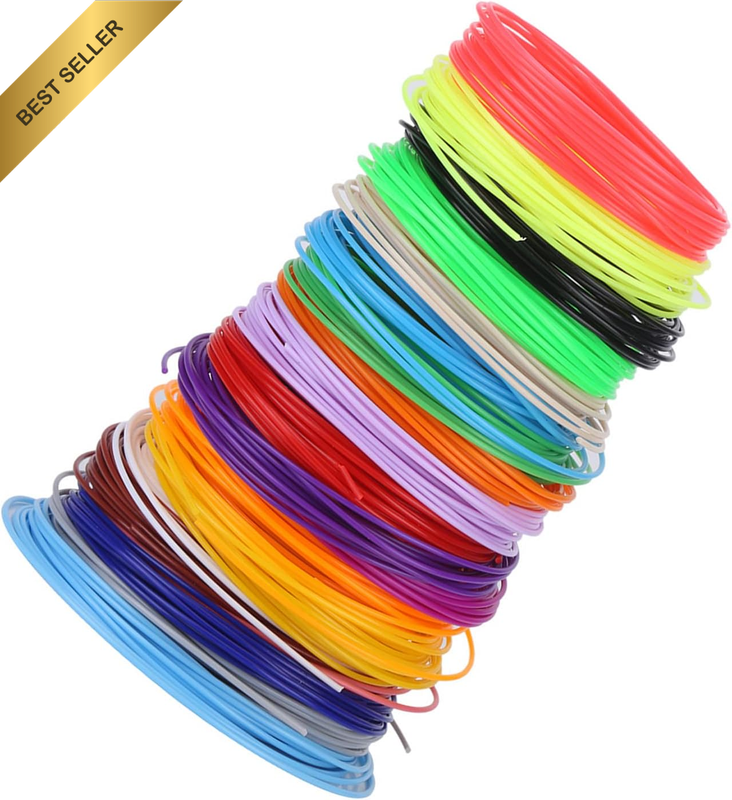 1.75Mm PCL 3D Printer Filament, 20 Colors, Low Temperature 3D Pen Filament, Biod