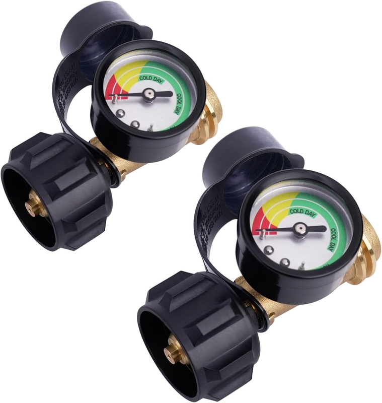2 Pack Upgraded Propane Tank Gauge for 5-40 lb Propane Tank, Propane Level Indic