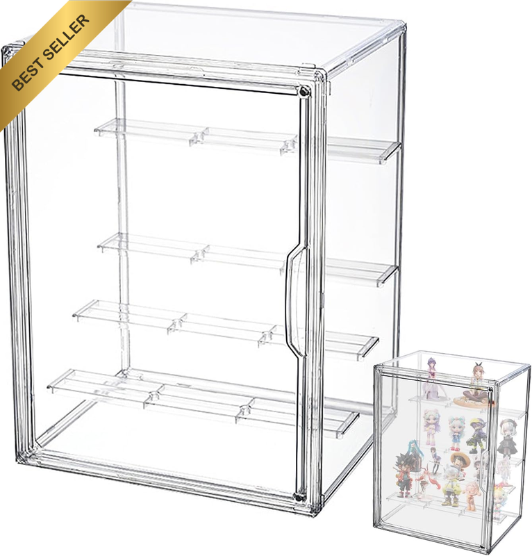 5-Layer Stackable Acrylic Display Case 10.6x8.6x14 In for Lego Pop Figures