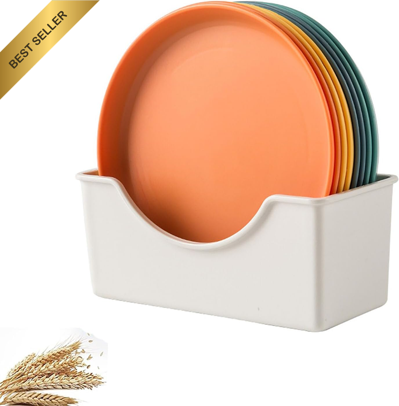 Lightweight Mini Wheat Straw Appetizer Salad Plates, Dessert Salad Plates Surfac