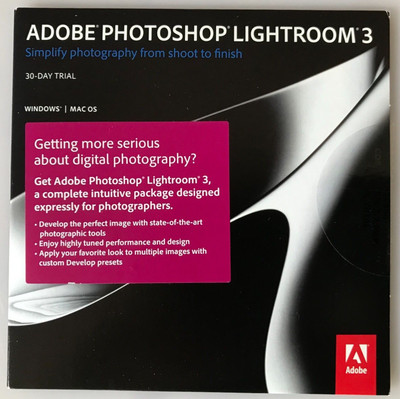 Adobe Photoshop Lightroom 3 30 Day Trial (NEW) Still Sealed MAC OS 