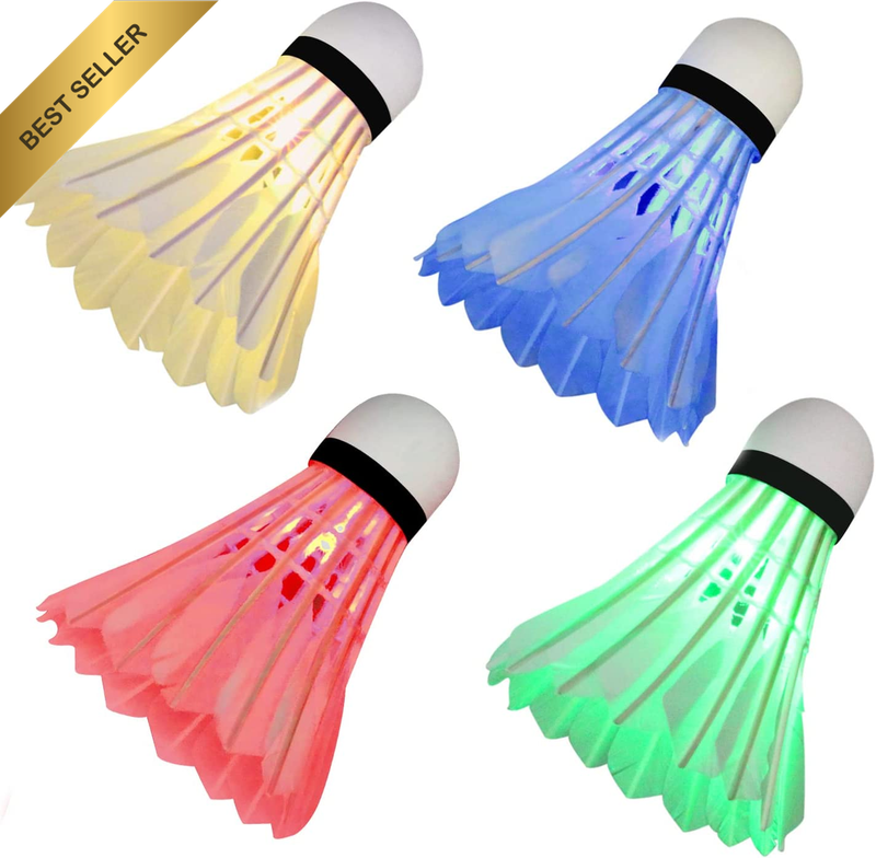 Led Badminton Shuttlecock Set Birdies for Yard Games, Outdoor Indoor Sports Toys