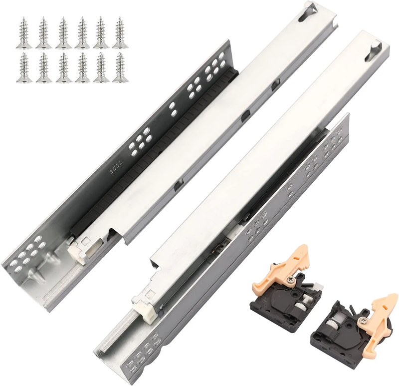 Undermount Soft Close Drawer Slides,6 Pair 22 Inch 100Lb Loa