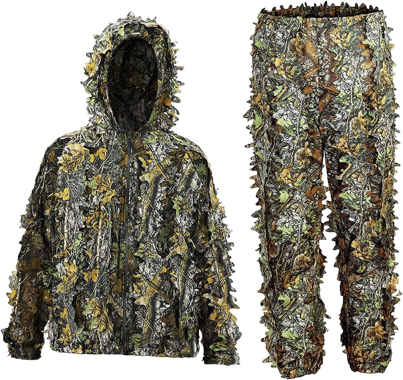 Ghillie Suit, 3D Leafy Suit for Turkey Hunting, Ghillie Suit for Men, Lightweigh