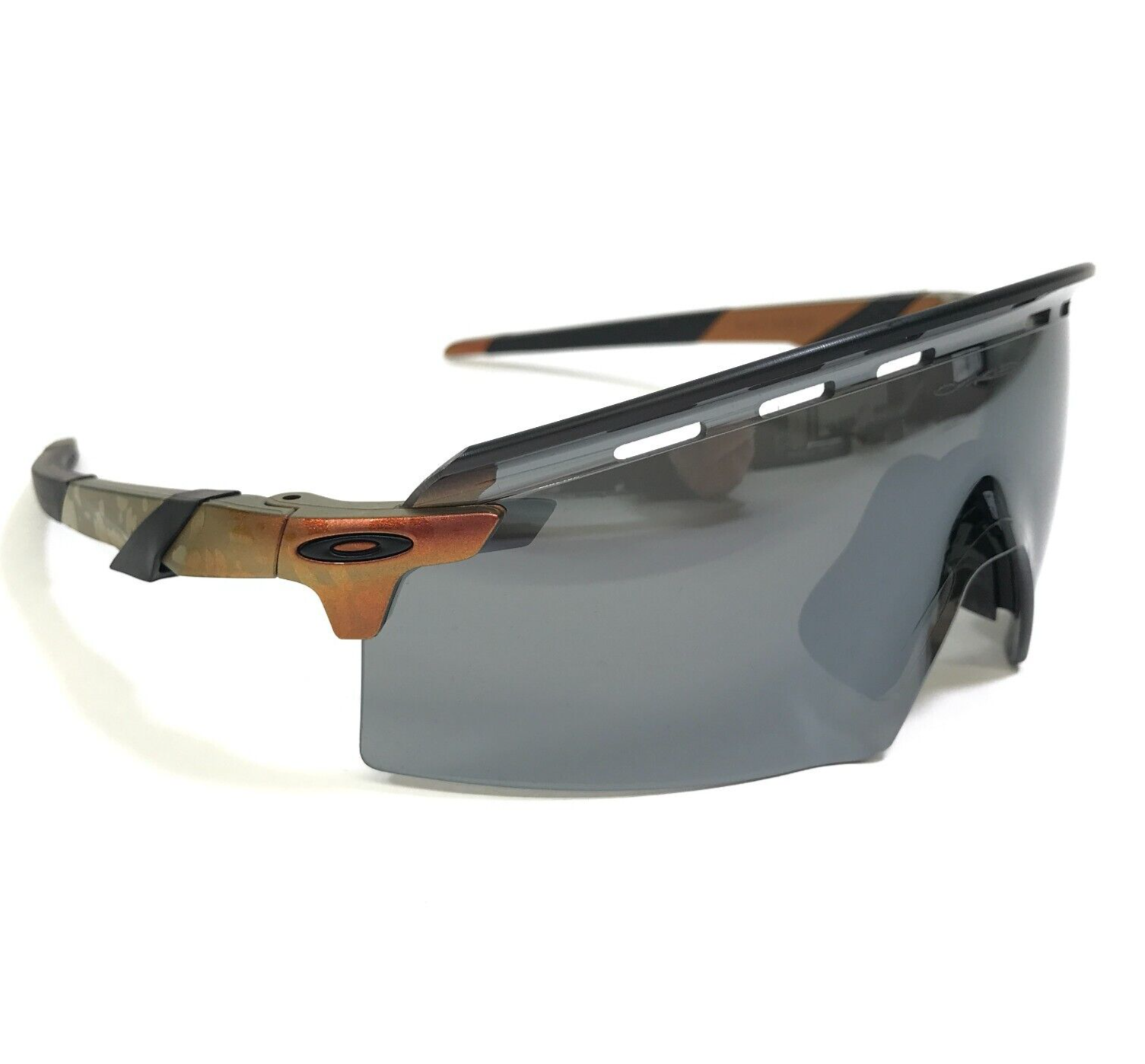 Pre-owned Oakley Sunglasses Oo9235-1239 Encoder Strike Matte Black Orange Prizm 24k Lenses In Gray