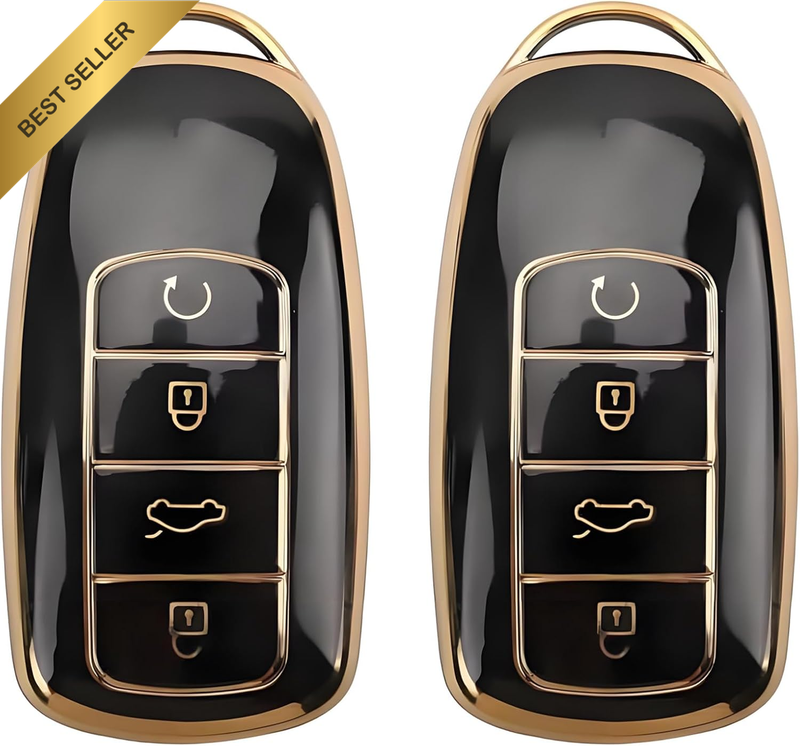 2 Pcs Car Smart Key Fob Case, Soft TPU Remote Key Fob Cover, Car Key Fob Protect