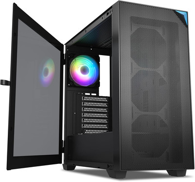 AL800 Full Tower PC Computer Case W/Door Opening Design Tempered Glass, E-ATX/AT