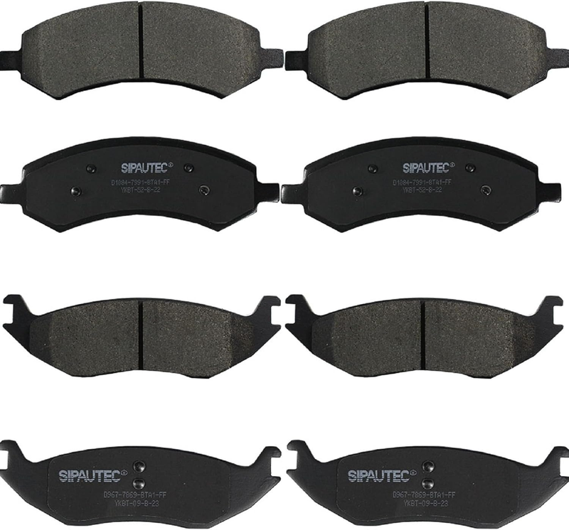 -Front & Rear Ceramic Brake Pads Replacement for 2006 - 2016 2017 2018