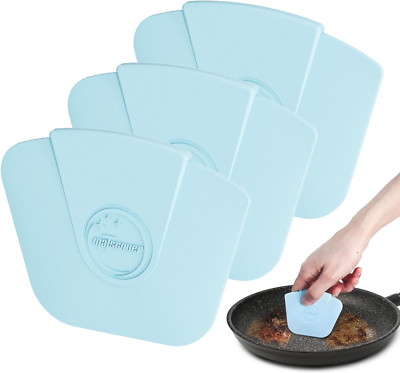 Pan Scraper Dish Scraper Tool - Pot Scraper Plastic for Cast Iron Skillet Cookwa
