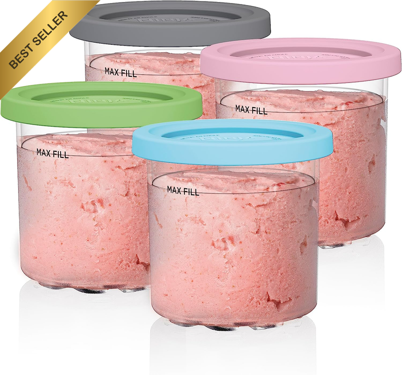 Creami Pints 4 Pack, Compatible with NC299AMZ & Nc300S Series Creami Ice Cream M