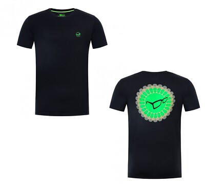 Korda Blossom Tee T-shirt - Black - All Sizes - Carp Fishing Clothing NEW