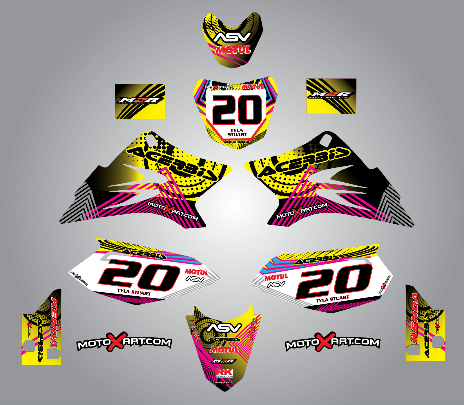 Full Custom Graphic Kit Yamaha TTR 50 2006 2016 stickers / decals