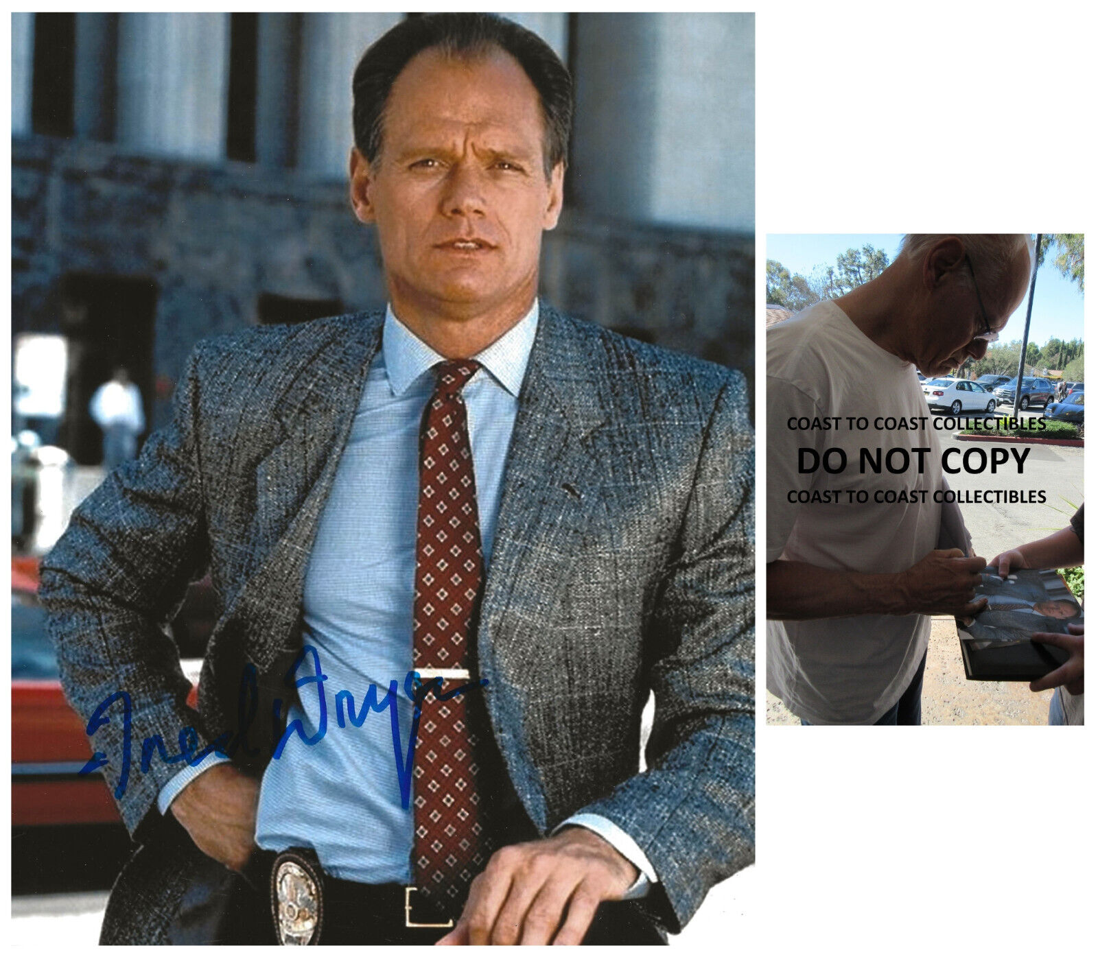 Fred Dryer Hunter signed Sgt Rick Hunter 8x10 photo Proof COA autographed. STAR.. Fred Dryer Hunter signed Sgt Rick Hunter 8x10 photo Proof COA autographed. STAR..