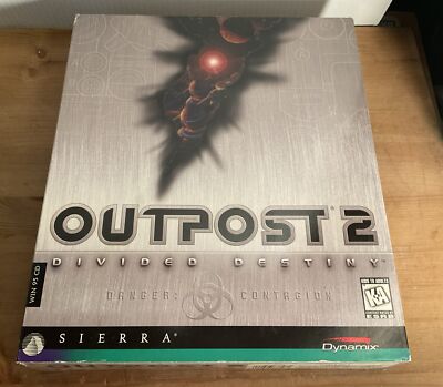Outpost 2 Divided Destiny PC Spiel Big Box Sierry Dynamix 1997 CIB