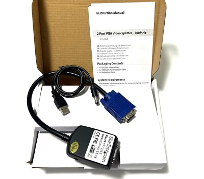 StarTech.com  2-Port VGA Video Splitter-300MHz ST122LE