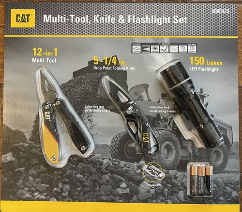 Cat Multi-Tool Knife & Flashlight Set 12 In 1 Free Shipping