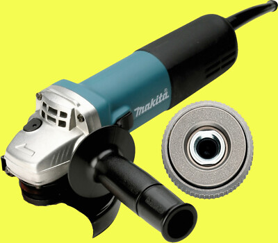 MAKITA Winkelschleifer 9558NBRZ 125 mm + Metabo Schnellspannmutter M14