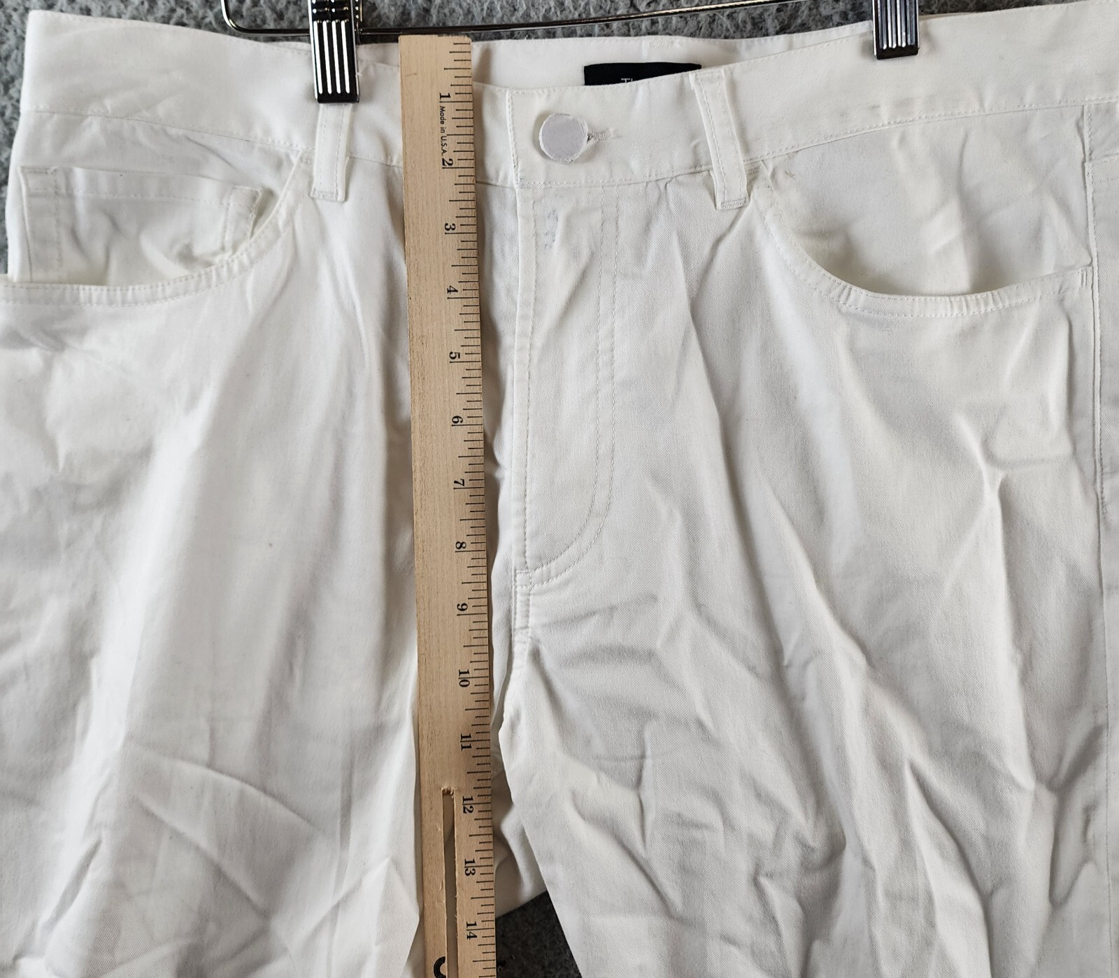 Theory Zaine 5-Pocket Hanson Twill Pants Men's 33 White Zip/Button Closure - Picture 6 of 15