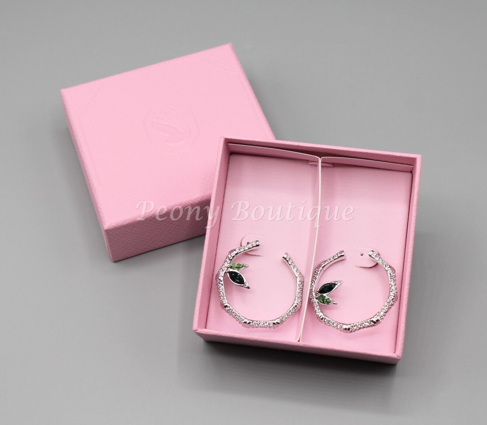 Swarovski 5645373 Dellium earrings jewelry bamboo hoops Swarovski 5645373 Dellium earrings jewelry bamboo hoops