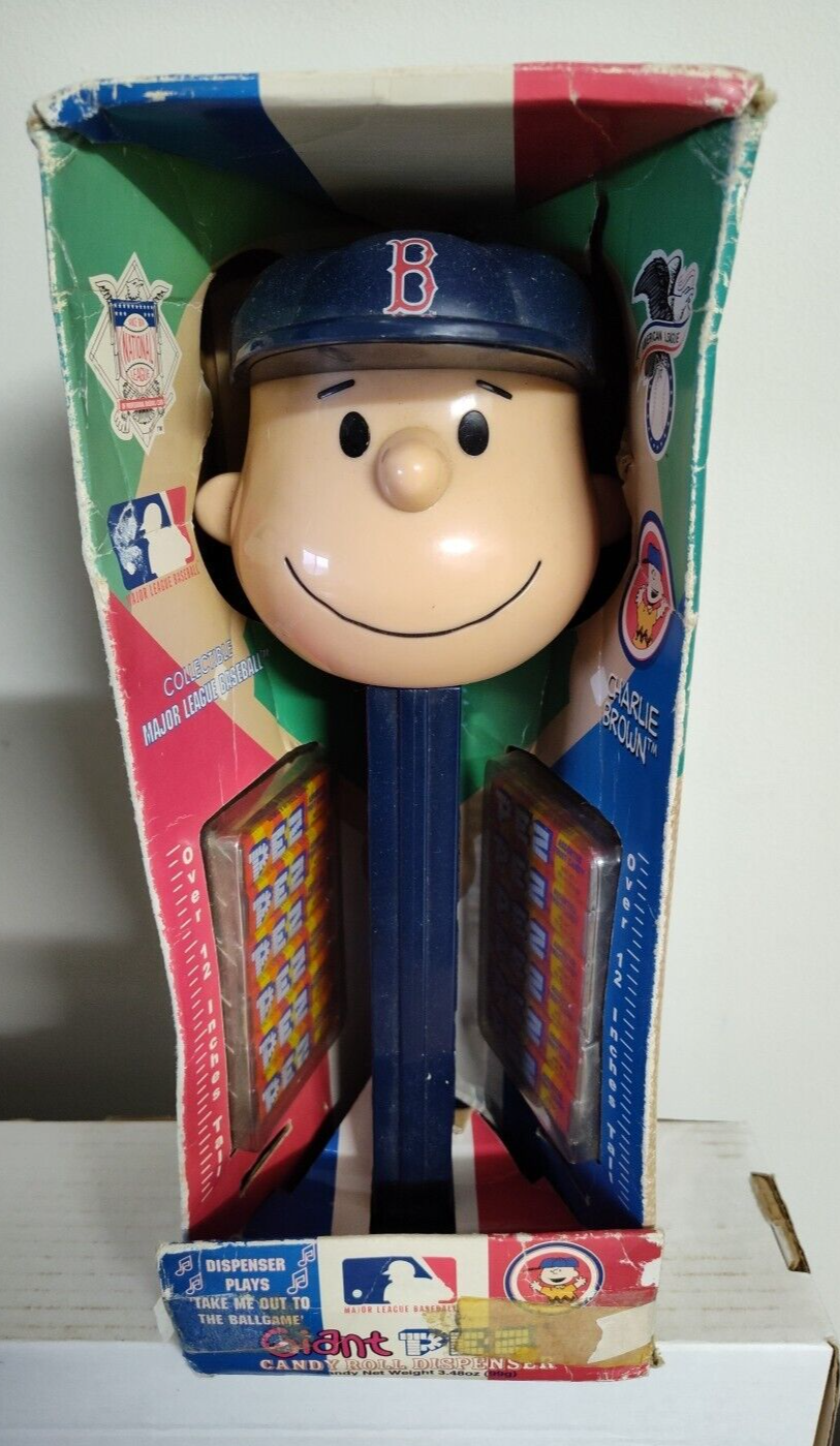 VTG Giant MLB Boston Red Sox Peanuts Charlie Brown PEZ