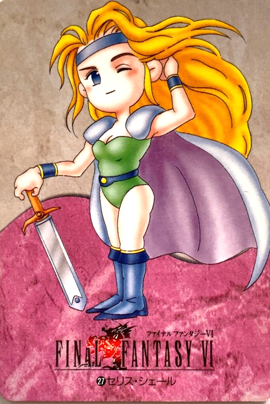 Celes Chere FINAL FANTASY VI FF6 SQUARE japanese 1994 card Celes Chere FINAL FANTASY VI FF6 SQUARE japanese 1994 card
