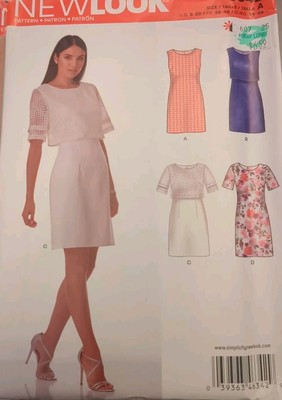 Misses EASY Dress NEW LOOK Simplicity #6342 Sizes 8-20 OPTIONS NEW UNCUT 