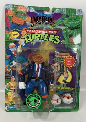 VTG 1994 TMNT Universal Studios Monsters Invisible Man Michaelangelo Figure MOC