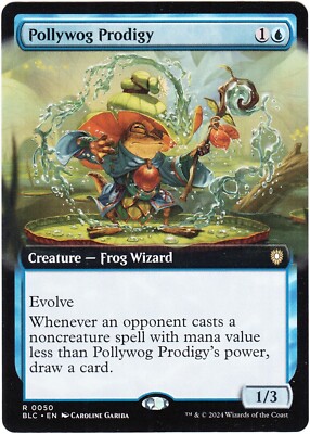 1x Extended Pollywog Prodigy MTG Bloomburrow Commander Lightly Played