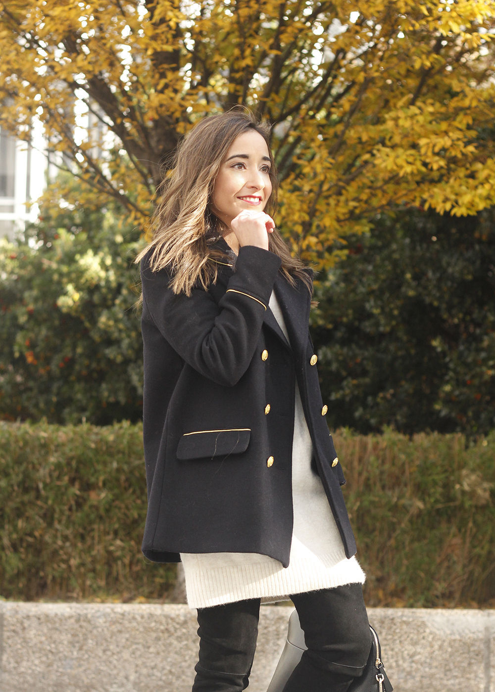 zara coat アウター　wool NWT ZARA NAVY BLUE NAUTICAL BREASTED COAT WOOL JACKET 7901
