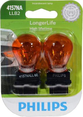 Philips Lighting Pack of 2 LongerLife Miniature Bulbs 4157NALLB2 12.8/14V