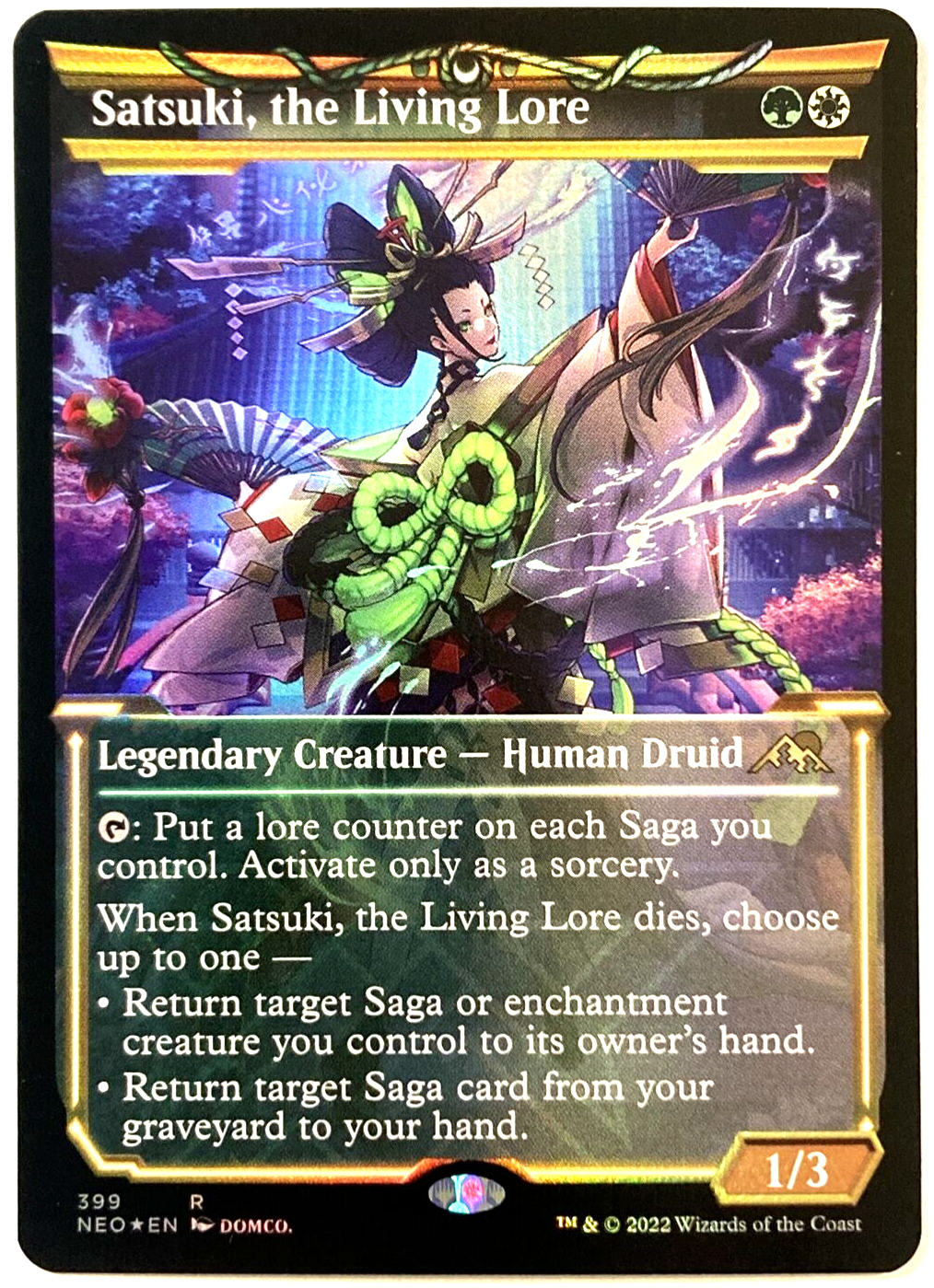 MTG 漆月魁渡 FOIL PSA9 漆月魁渡(Kaito Shizuki) · Kamigawa: Neon Dynasty (NEO) #305